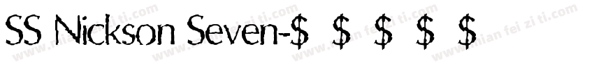 SS Nickson Seven字体转换